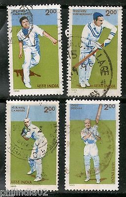 India 1996 Cricketers of India 4v Phila-1481a Used Set