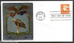 United States 1978 Bird US Eagle 'A' Rate Stamp Foil Cachet FDC Sc 1743 # 7059