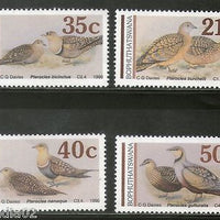 Bophuthatswana 1990 Birds Sandgrouses Wildlife Fauna Animal Sc 244-47 MNH # 1844