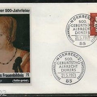 Germany 1971 Albrecht Durer Painter Painting Sc 1070 Profile Cachet FDC # 12647