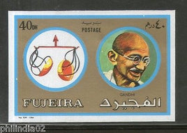 Fujeira Mahatma Gandhi  of India & Zodiac Sign Imperf 1v  MNH # 12794