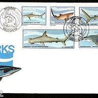 Ciskei 1983 Sharks Fish Marine Life Mammals Wildlife Sc 54-58 FDC # 16397