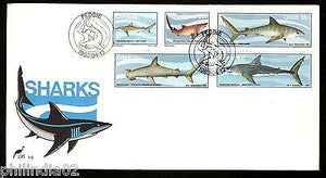 Ciskei 1983 Sharks Fish Marine Life Mammals Wildlife Sc 54-58 FDC # 16397