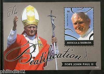 Antigua & Barbuda 2010 Pope John Paul II Betification Sc 3133 M/s MNH # 12889