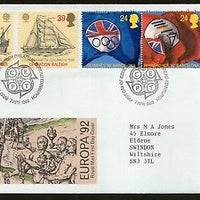 Great Britain 1992 Olympic & Paraolympic Sailing Ships Europa 5v FDC # F133