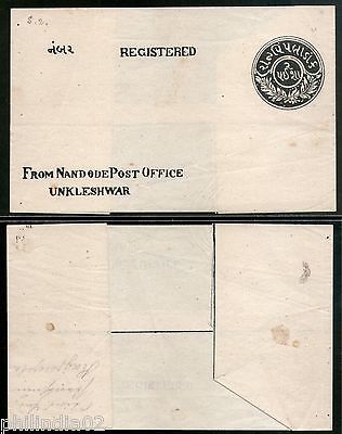 India RAJPIPLA State 2p Regd. Letter Sheet Deschl-L2 Stationary Mint RARE #1005