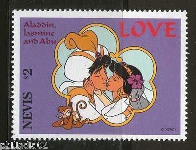 Nevis 1996 Disney´s Sweethearts- Aladdin Jasmine Abu Love Cartoon Animation MNH