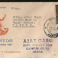 India 1961 Children’s Day Phila-359 Date Cancellation FDC # 13327