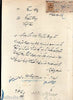 India Fiscal Bhopal state 3Rs on 2Rs Black O/P T10 Un Recorded Court Fee #10534A
