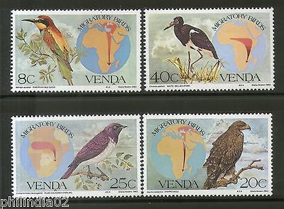 Venda 1983 Migratory Birds Maps Eagle Strok Fauna Wildlife Sc 100-103 MNH # 1425