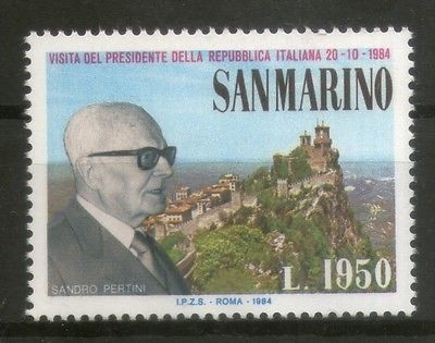 San Marino 1984 Visit of Italian Pres. Sandro Pertini Sc 1071 MNH # 3894