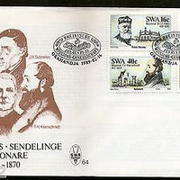 South West Africa 1989 Missionaries & Mission Station Sc 610-13 FDC # 6133