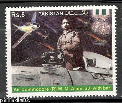 Pakistan 2014 Air Commodore M. M Alam SJ Aviation Recipient of Sitara MNH # 4216