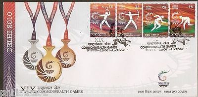 India 2010 Commonwealth Games 2010 Phila-2630-33 FDC