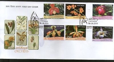 India 2016 Orchids Flowers Plant Tree Flora 6v FDC # F3074-79