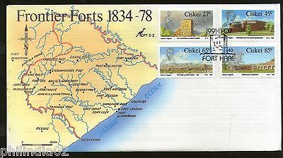 Ciskei 1991 Frontier Forts Map Architecture Sc 183-86  FDC # 16200