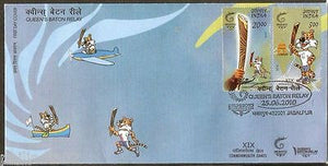 India 2010 Commonwealth Games DELHI-2010 Queen´s Baton Relay 2v FDC