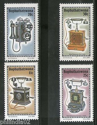 Bophuthatswana 1984 History of Telephones Science Telecom Sc 125-28 MNH # 3952