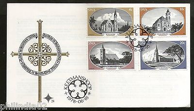 South West Africa 1978 Churches Architecture Christianity Sc 419-22 FDC # 16088