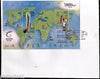 India 2010 Queen's Baton Relay Commonwealth Games M/s on Plain FDC
