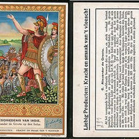 History of India - Alexander the Great on The Indus French Painting Trade Card