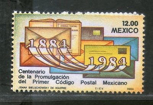 Mexico 1984 Postal Code Centenary Envelopes 1v MNH # 4257
