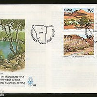 South West Africa 1988 Historic Sites Castles Map Nature Sc 598-601 FDC # 6078