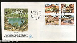 South West Africa 1988 Historic Sites Castles Map Nature Sc 598-601 FDC # 6078