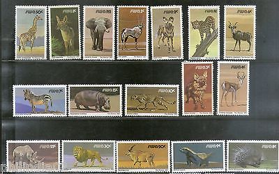 South West Africa 1980-85 Wildlife Animals Lion Deer Rhino Sc 447-63 MNH # 1268
