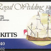 St. Kitts 1981 Princess Diana & Charles Royal Wedding $9.40 Booklet MNH # 3548
