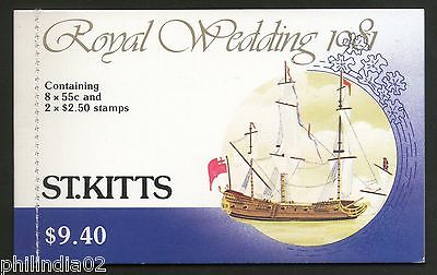 St. Kitts 1981 Princess Diana & Charles Royal Wedding $9.40 Booklet MNH # 3548