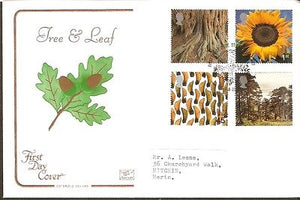 Great Britain 2000 Millennium Series Tree & Leaf Flora Plant FDC # 8034
