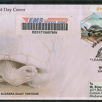 India 2008 Aldabra Giant Tortoise Reptiles Phila-2367a Commercial Used FDC - 03