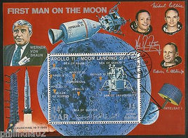 Yemen Arab Rep. Space Shuttle Apollo 11 Moon Landing M/s Cancelled #13469