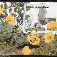 Somalia 2001 Owl Birds of Prey Flower Fauna M/s Cancelled # 3970
