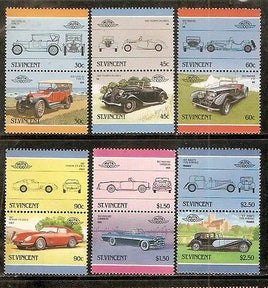 St. Vincent 1985 Motor Cars Automobile Transport 12v MNH # 3177