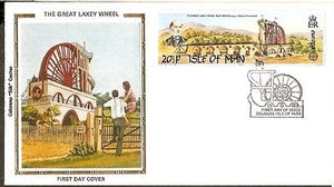 Isle of Man 1983 Great Laxey Wheel Colorano Silk Cover # 13297