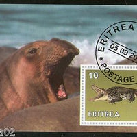 Eritrea 2001 Seal Crocodle Marine Life Reptiles M/s Cancelled # 3156