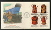 USA United States 1979  Folk Art Pottery Handicraft 4v FDC # 16386