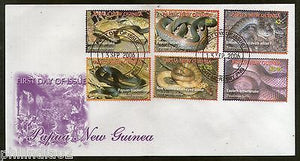 Papua New Guinea 2006 Snakes Reptiles Wildlife Fauna Sc 1229-34 FDC # 6483