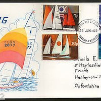 Great Britain 1975 Royal Thames Yacht Club Dinghies Boat Sport 4v FDC # 7072