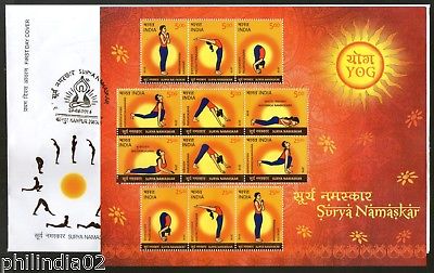 India 2016 Surya Namaskar Complete Yoga Exercise Steps Health Fitness M/s FDC