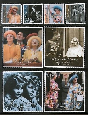 Gibraltar 2000 Queen Mother 100th B'day King George Sc 846-49 Label+4v MNH #1826