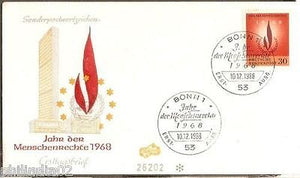 Germany 1968 Human Rights Year Flame Emblem Sc 992Cover