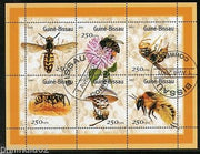 Guinea Bissau 2001 Honey Bee Hive Insect Apiculture Fauna M/s Sheetlet Cancelled