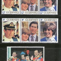 Guernsey 1981 Princess Diana & Charles Royal Wedding 7v MNH # 5427