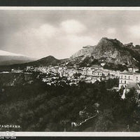 Italy 1931 Taormina Panorama Mountain View / Picture Post Card Used # PC240