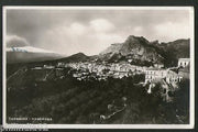 Italy 1931 Taormina Panorama Mountain View / Picture Post Card Used # PC240