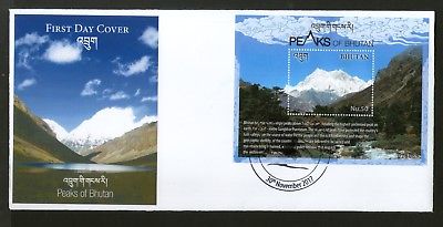 Bhutan 2017 Himalayan Mt. Everest Peak Geology Mountain Nature M/s on FDC # F67