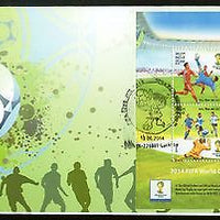 India 2014 FIFA World Cup Football Brazil Sport M/s on FDC